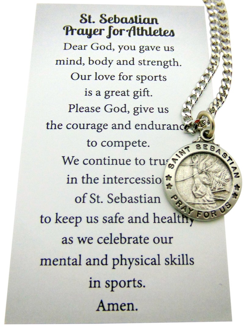 Westman Works Saint Sebastian Pewter Medal Gift Boxed Set with Holy Card Made in The USA - Image 2